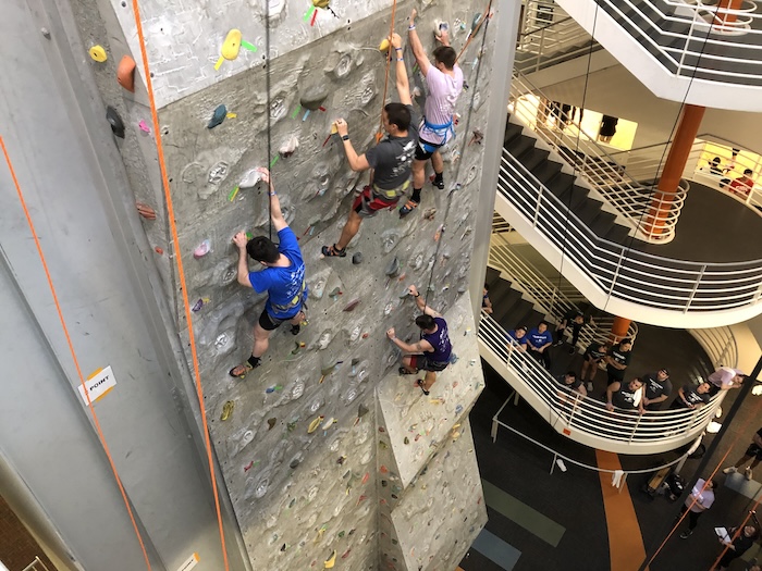 Illinois Center Chicago Rock Climbing Wall - Adult Men Climbing Competition