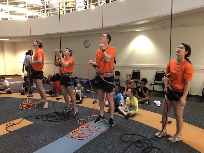 Illinois Center Chicago Rock Climbing Wall - Belaying