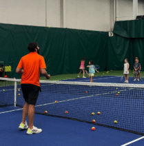 Children participating in Youth Tennis Lessons in Lincoln Park, Chicago