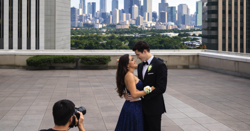 rooftop prom photos